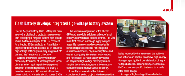 Flash Battery develops integrated high-voltage battery system | Flash Battery
