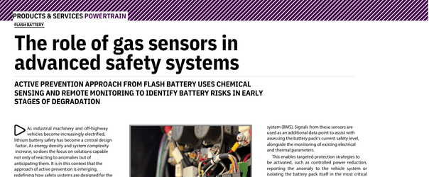 The role pf gas sensors in advanced safety systems | Flash Battery