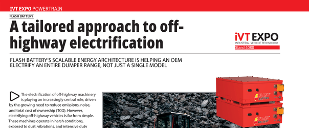 A tailored approach to offhighway electrification | Flash Battery
