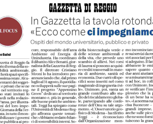 gazzetta reggio round table commitment planet environment social