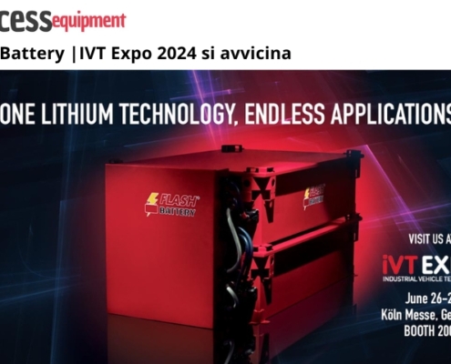 we are access equipment flash battery die ivt expo 2024 rueckt naeher