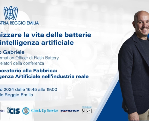 Conferenza Unindustria da laboratorio a fabbrica: l'intelligenza artificiale nell'industria reale testomonianza Antonio Gabriele Flash Battery
