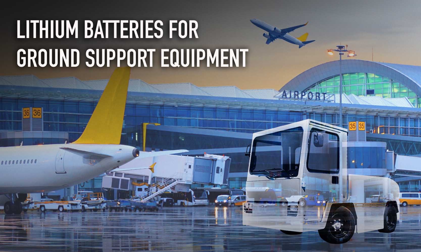 batterie au lithium pour les équipements de soutien au sol aéroport